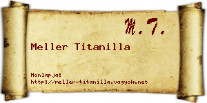 Meller Titanilla névjegykártya